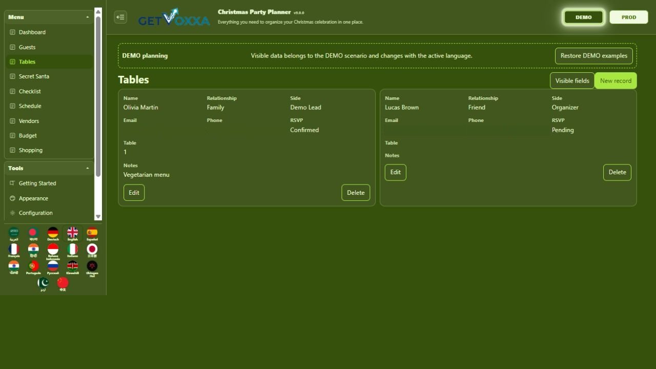 Captura de pantalla — Christmas Party Planner v9.0.0