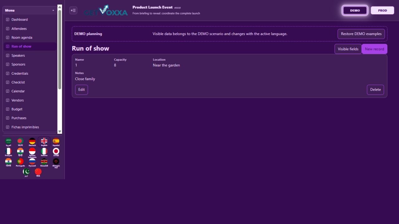 スクリーンショット — Product Launch Event v9.0.0