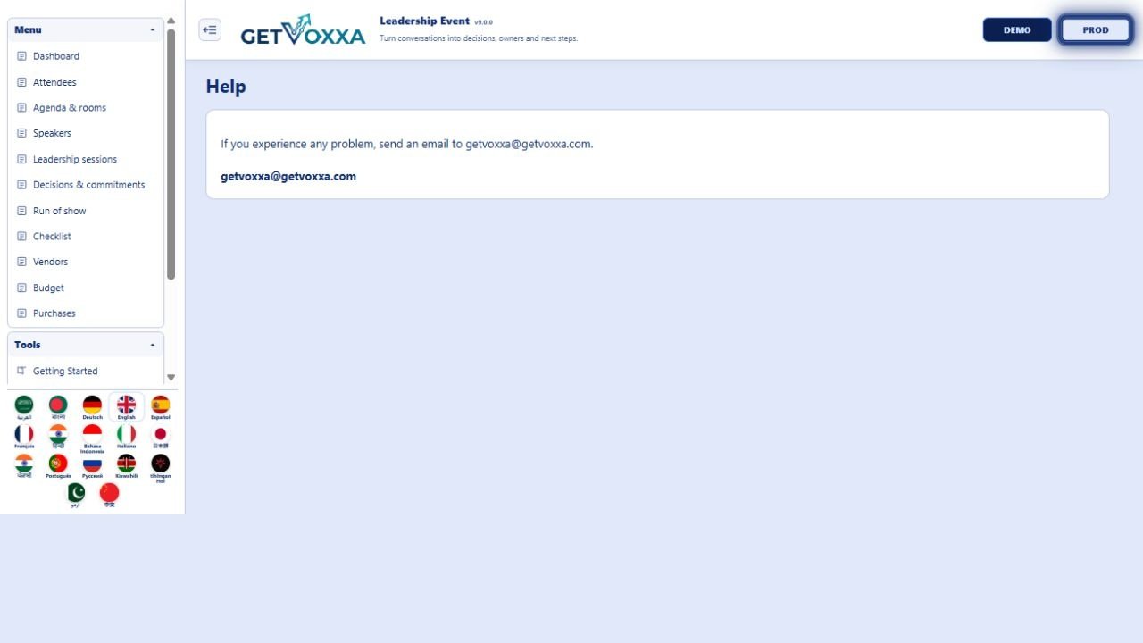 Capture d’écran — Leadership Event v9.0.0