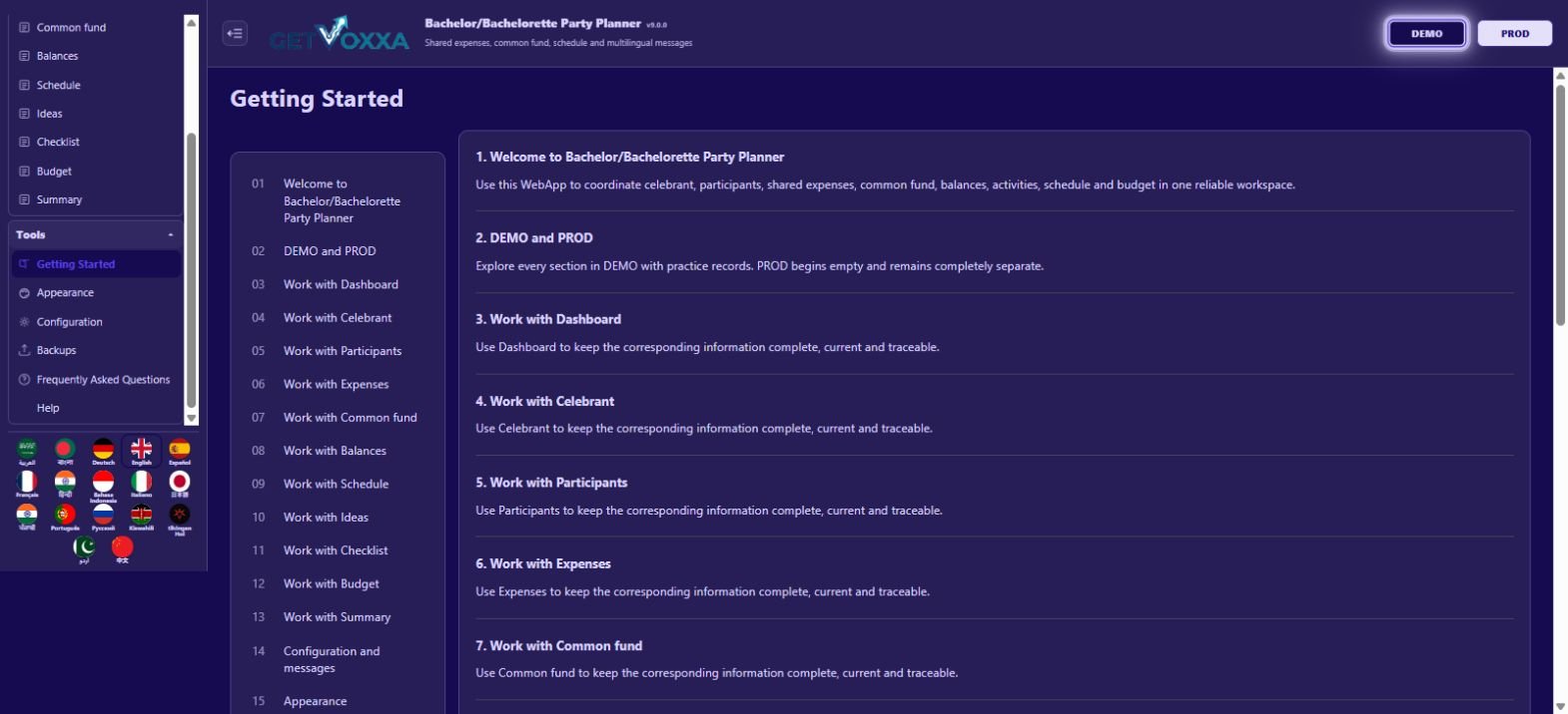 Screenshot — Bachelor/Bachelorette Party Planner v9.0.0