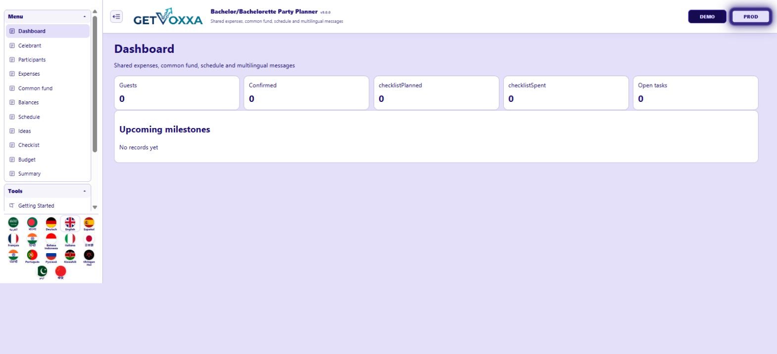 Screenshot — Bachelor/Bachelorette Party Planner v9.0.0
