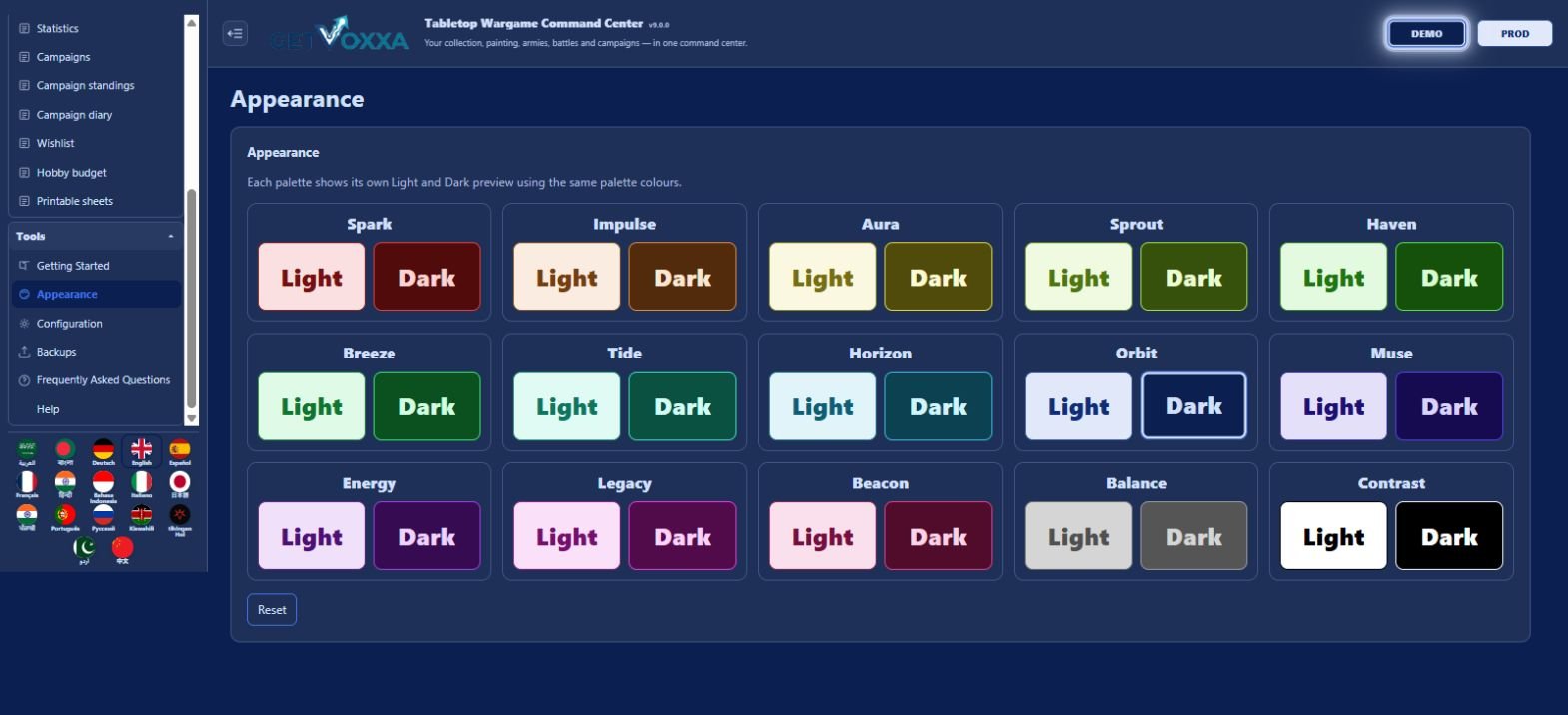 Screenshot — Tabletop Wargame Command Center v9.0.0