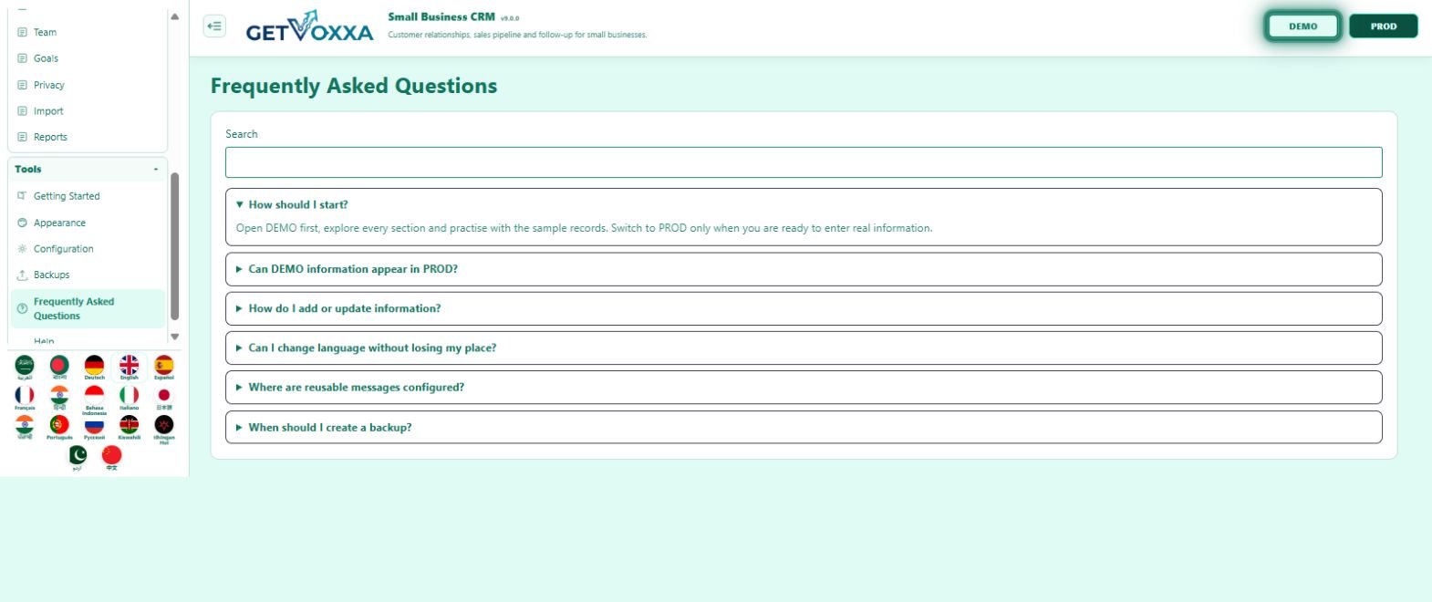 スクリーンショット — Small Business CRM v9.0.0