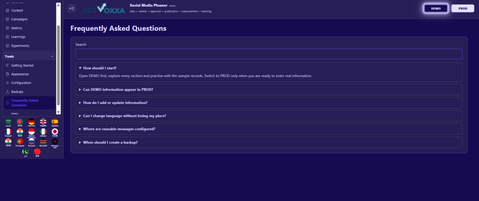 Captura de pantalla — Social Media Planner v9.0.0