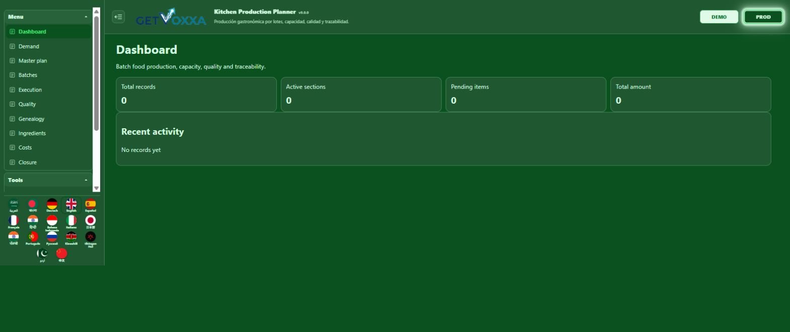 Screenshot — Kitchen Production Planner v9.0.0