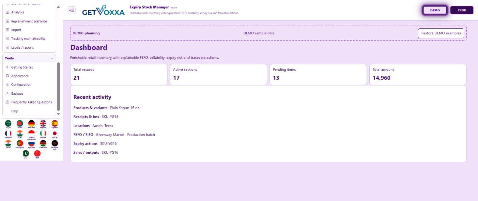 Screenshot — Expiry Stock Manager v9.0.0