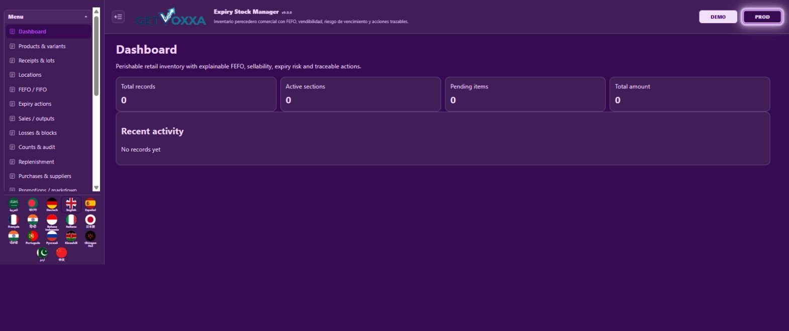 Screenshot — Expiry Stock Manager v9.0.0