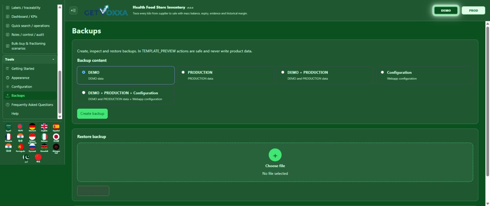jIHvaD mI' ‘angbogh mIllogh — Health Food Store Inventory v9.0.0