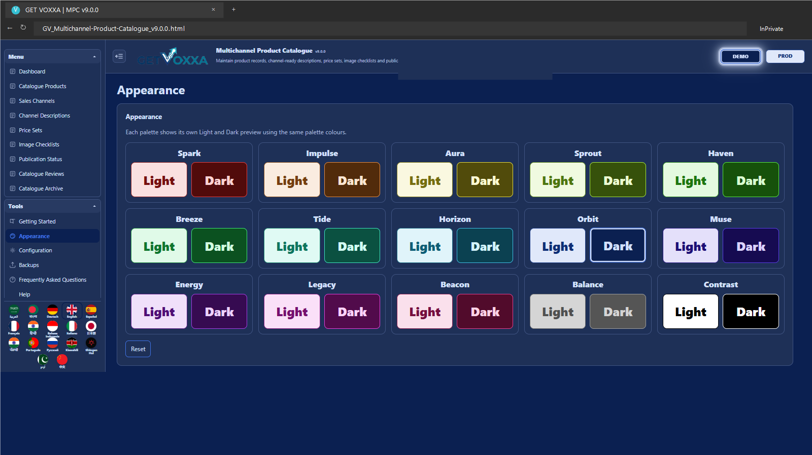 Schermata — Multichannel Product Catalogue v9.0.0