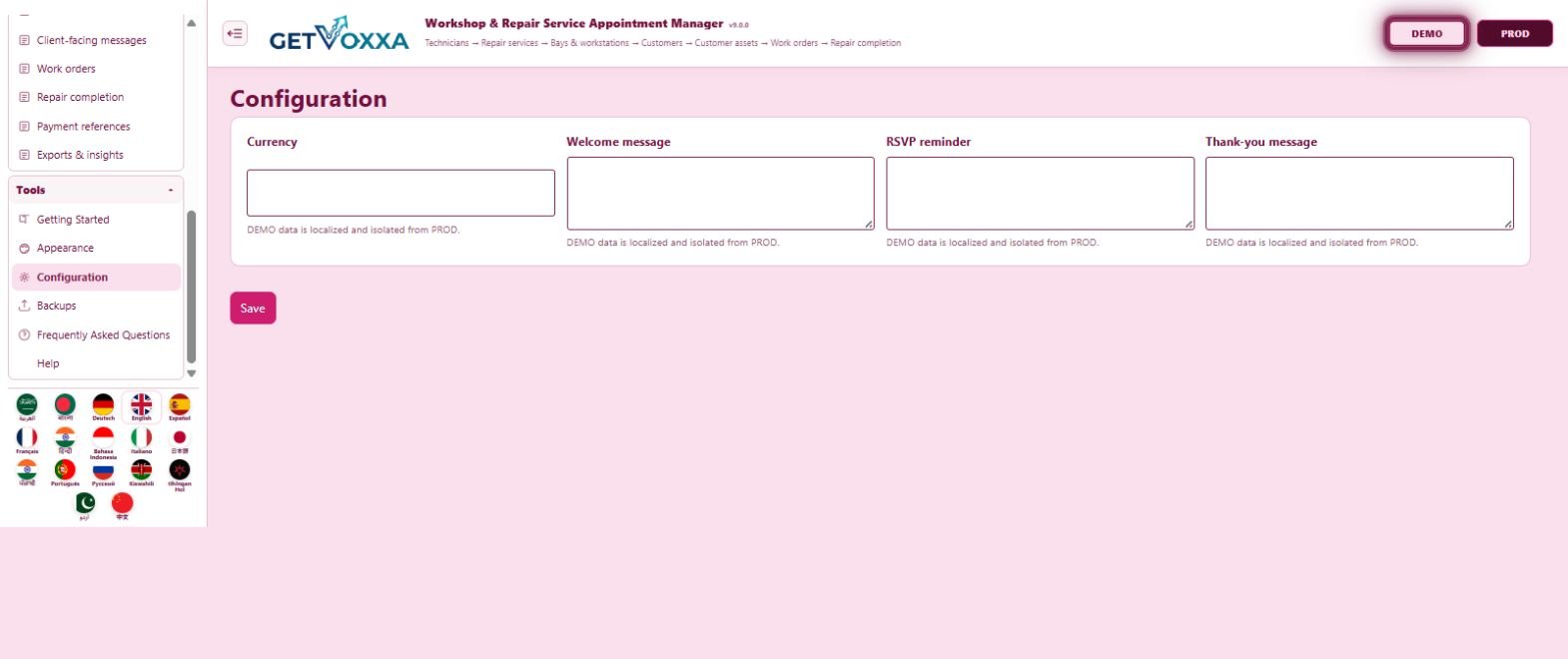 اسکرین شاٹ — Workshop & Repair Service Appointment Manager v9.0.0