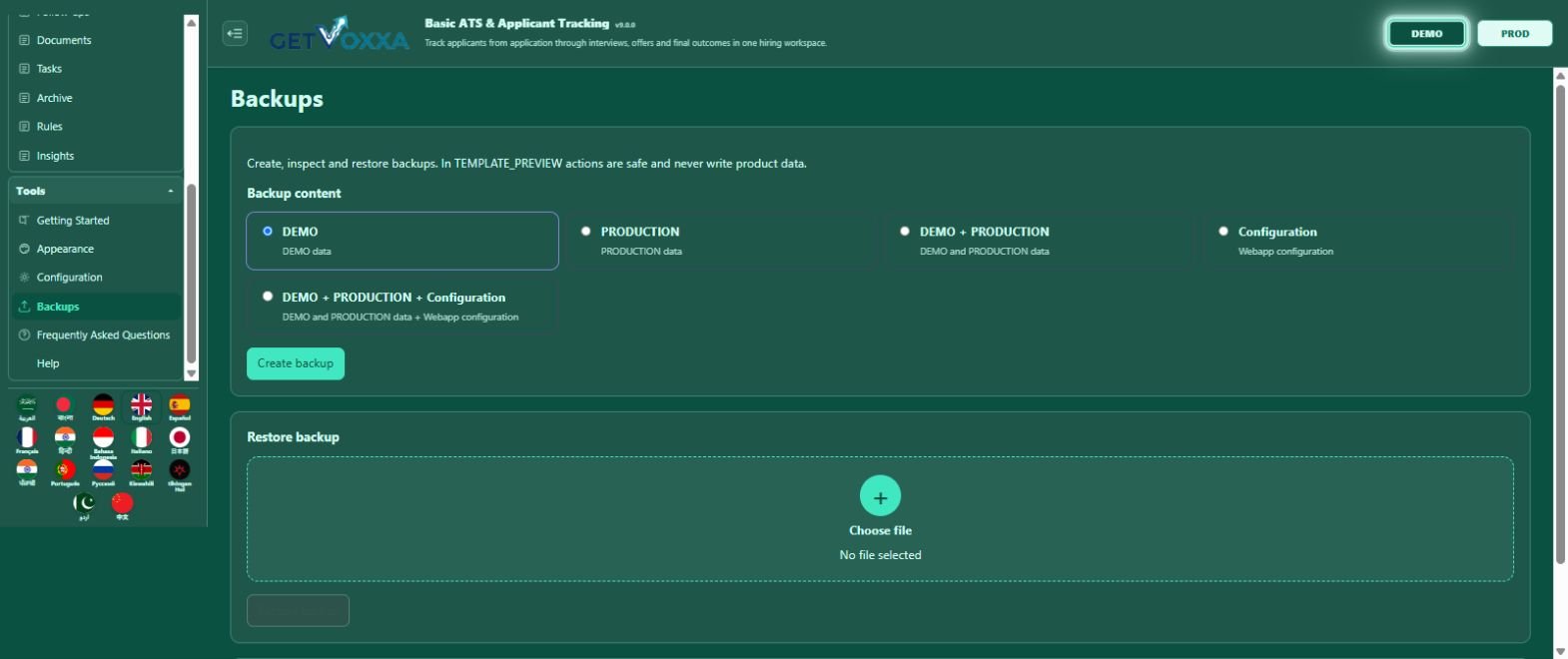 স্ক্রিনশট — Basic ATS & Applicant Tracking v9.0.0