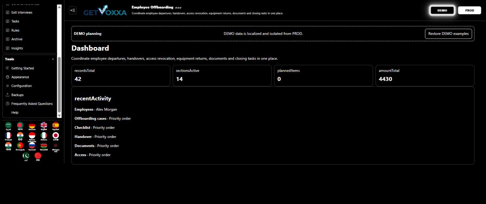 スクリーンショット — Employee Offboarding v9.0.0