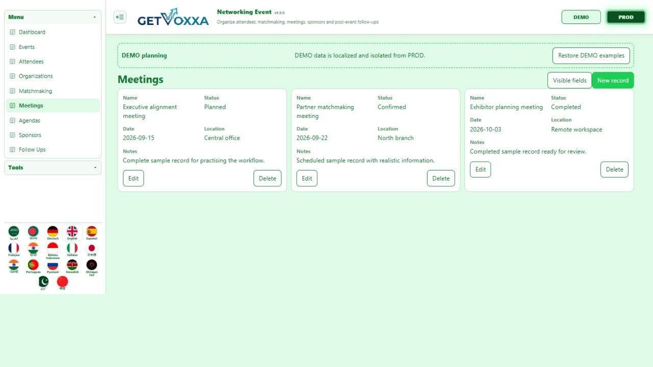 Screenshot — Networking Event v9.0.0