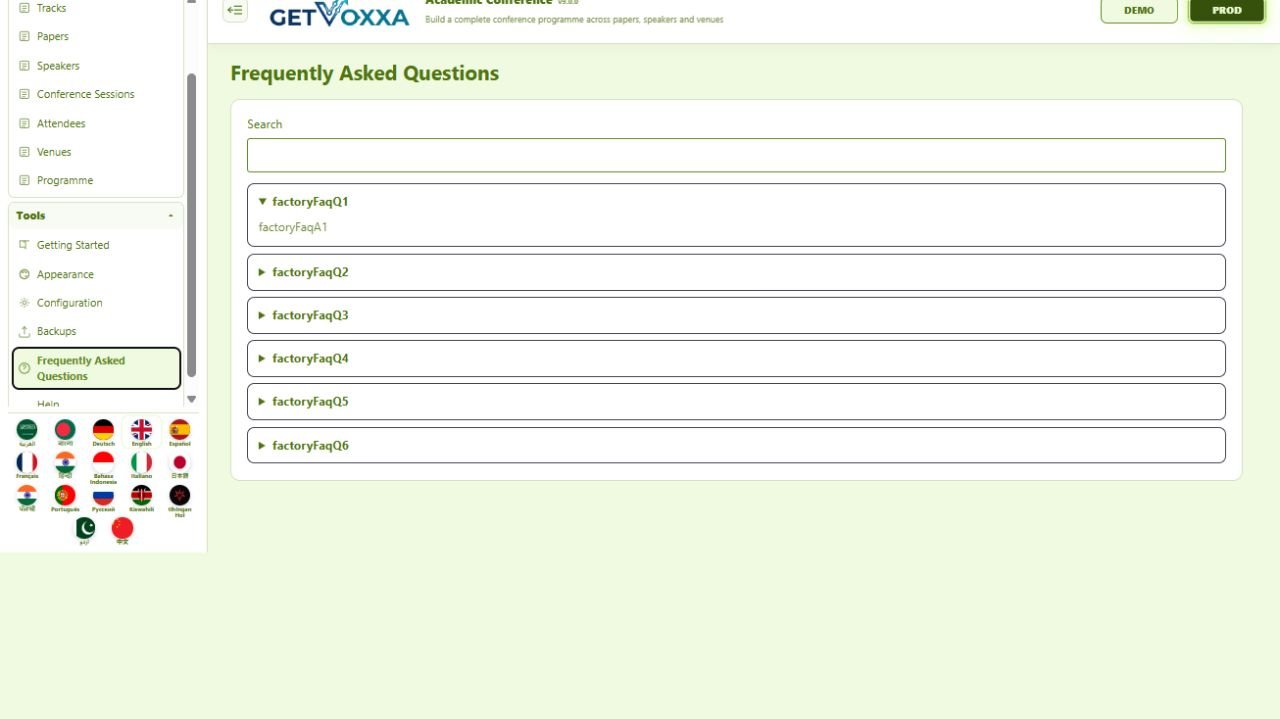 Screenshot — Academic Conference v9.0.0