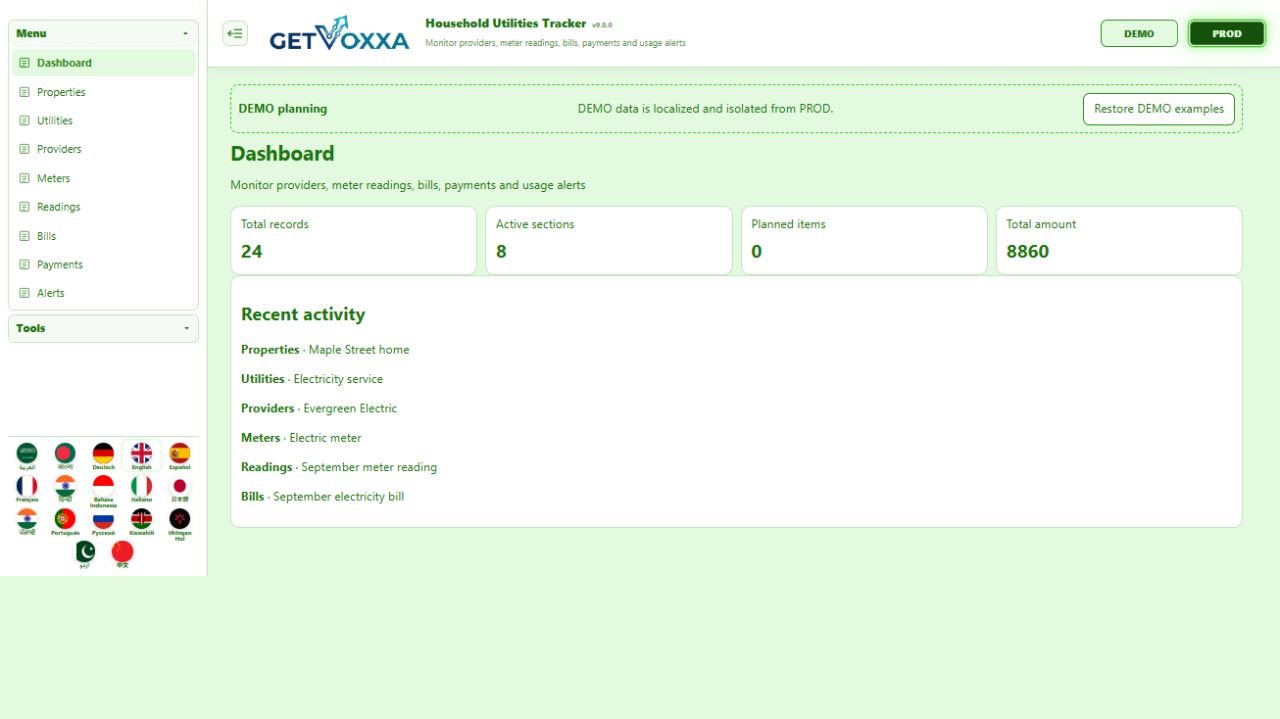 Household Utilities Tracker
