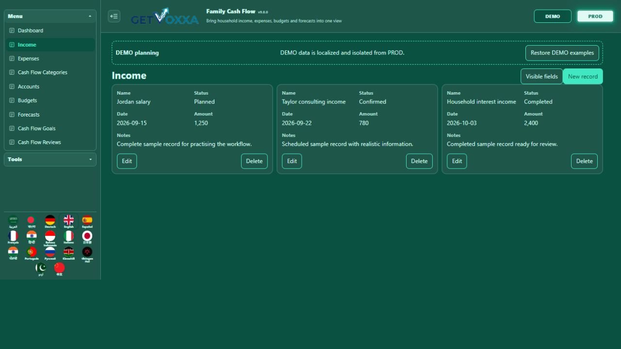 स्क्रीनशॉट — Family Cash Flow v9.0.0