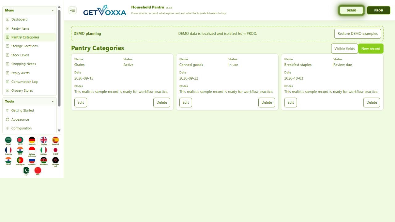 Screenshot — Household Pantry v9.0.0