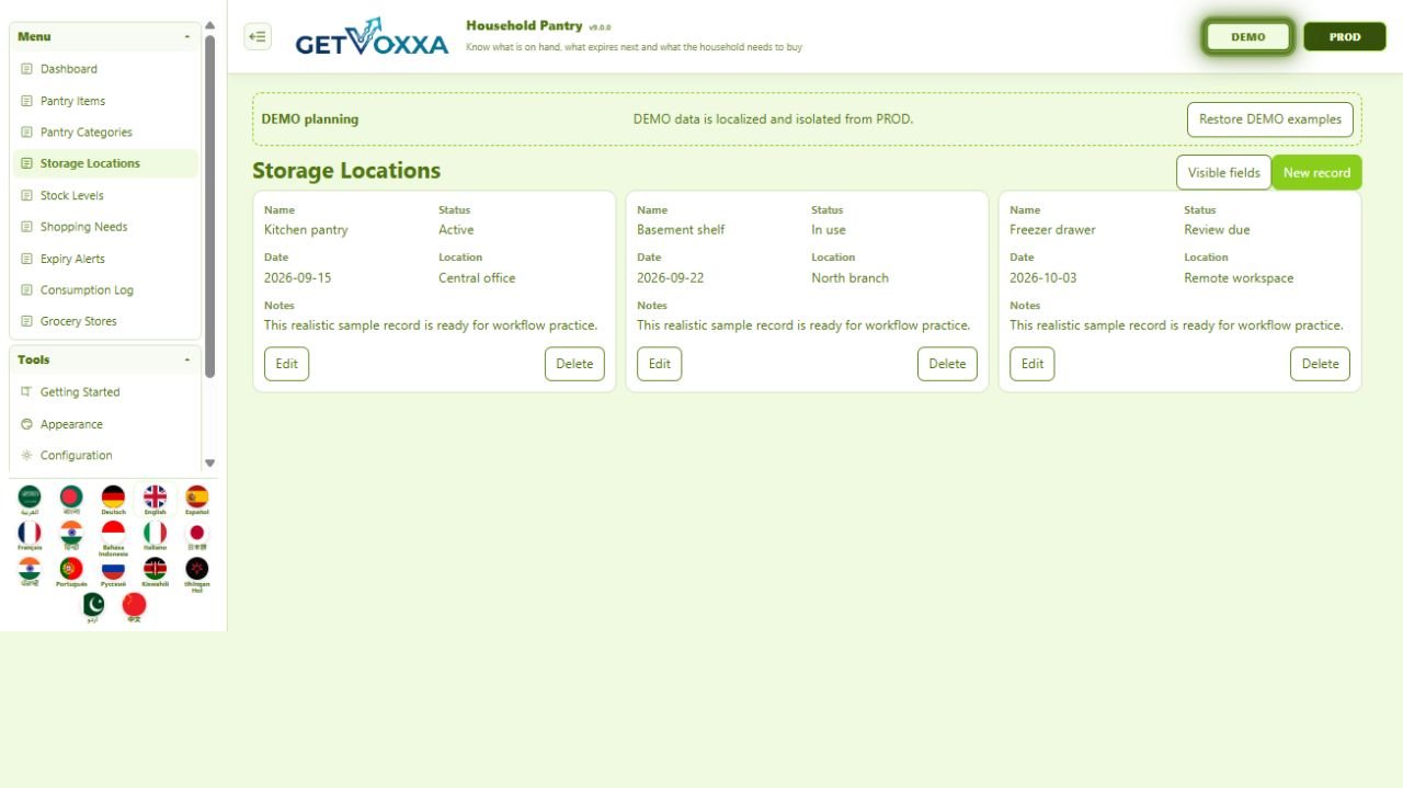 Screenshot — Household Pantry v9.0.0