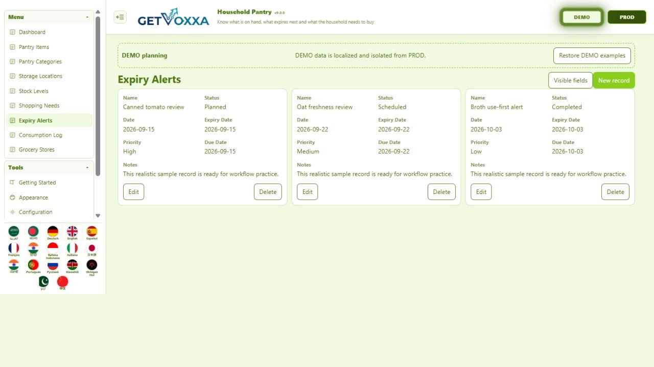 Screenshot — Household Pantry v9.0.0