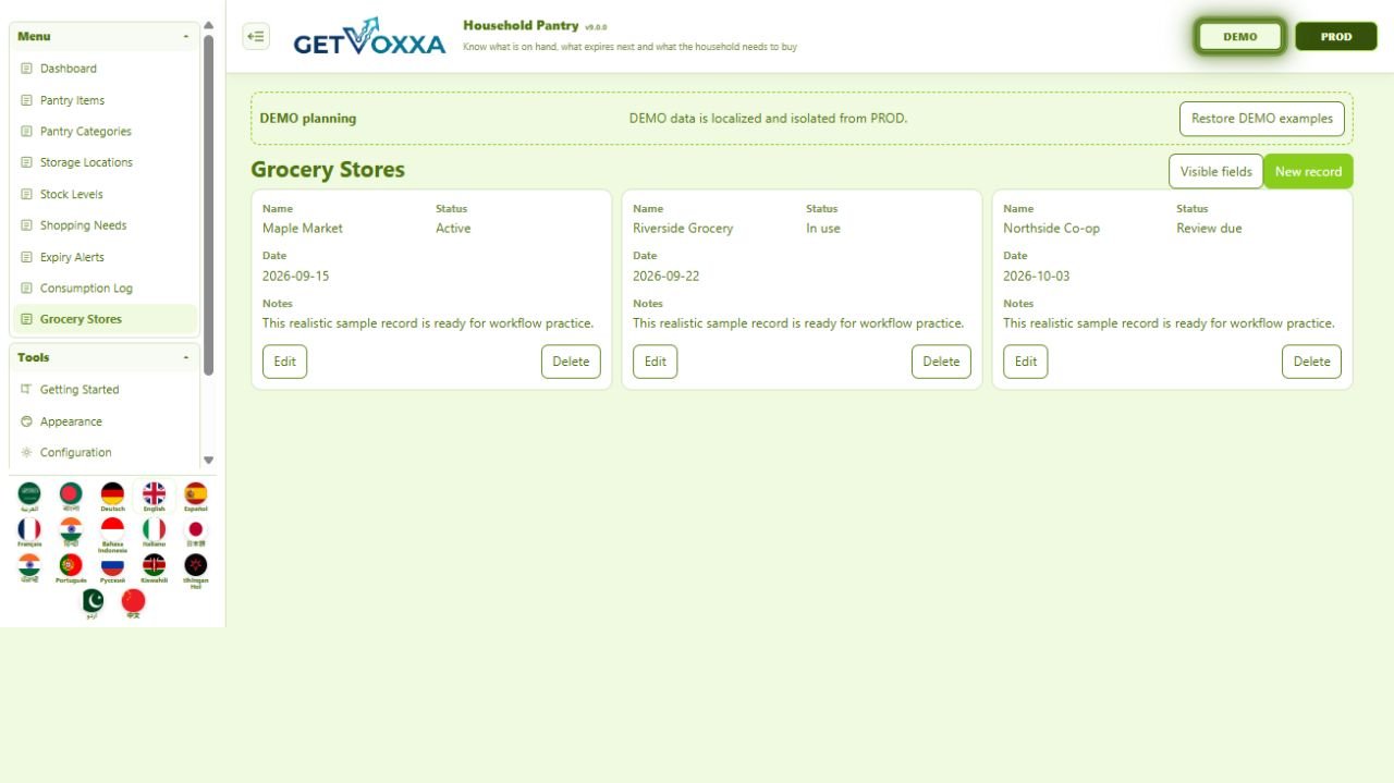 Screenshot — Household Pantry v9.0.0