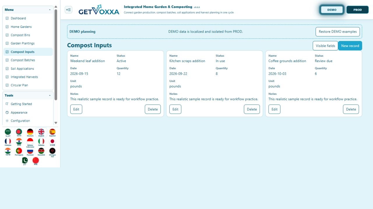 Screenshot — Integrated Home Garden & Composting v9.0.0