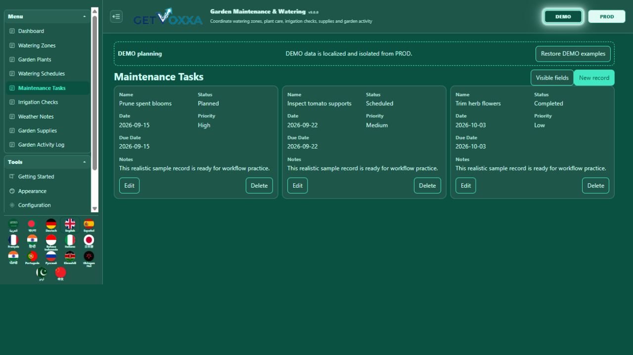 Screenshot — Garden Maintenance & Watering v9.0.0