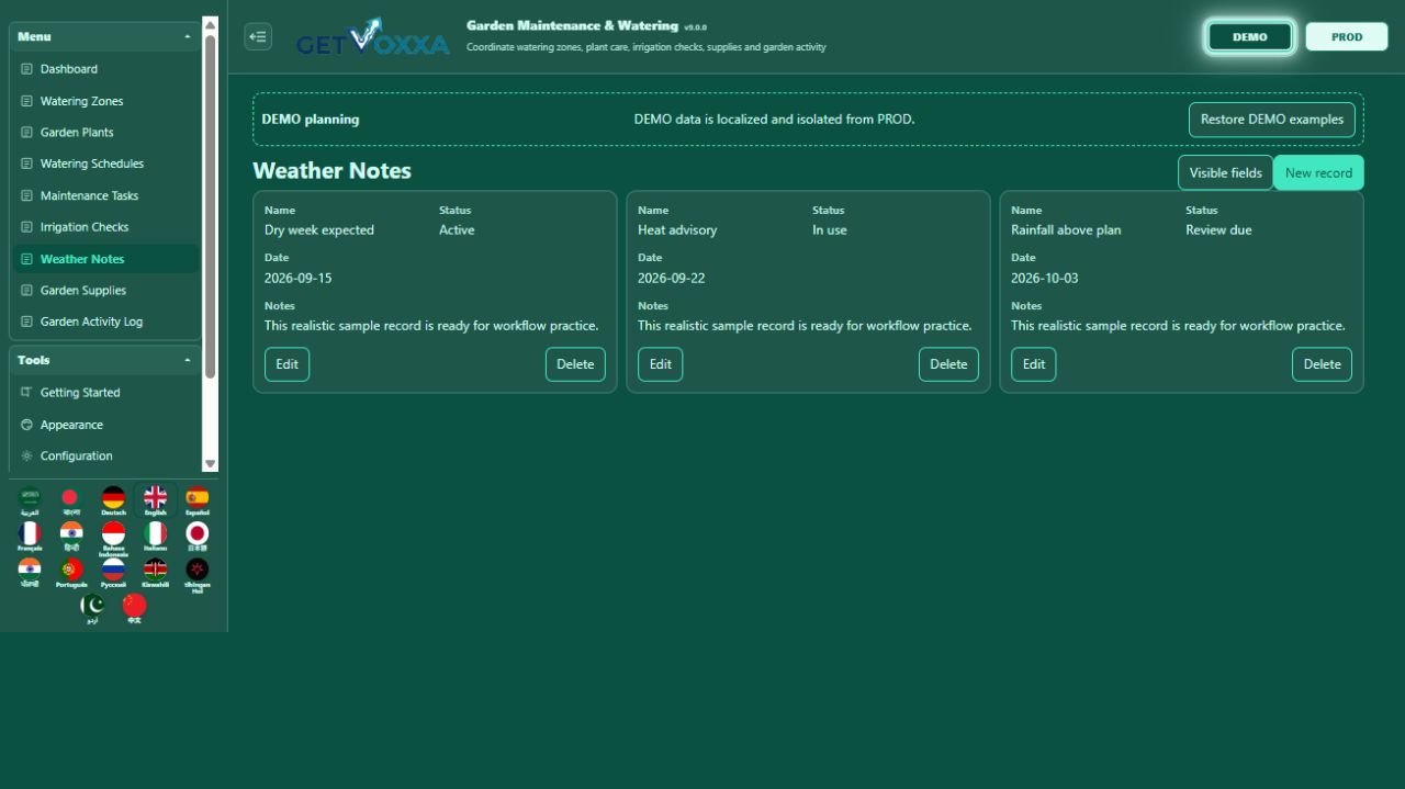 Screenshot — Garden Maintenance & Watering v9.0.0
