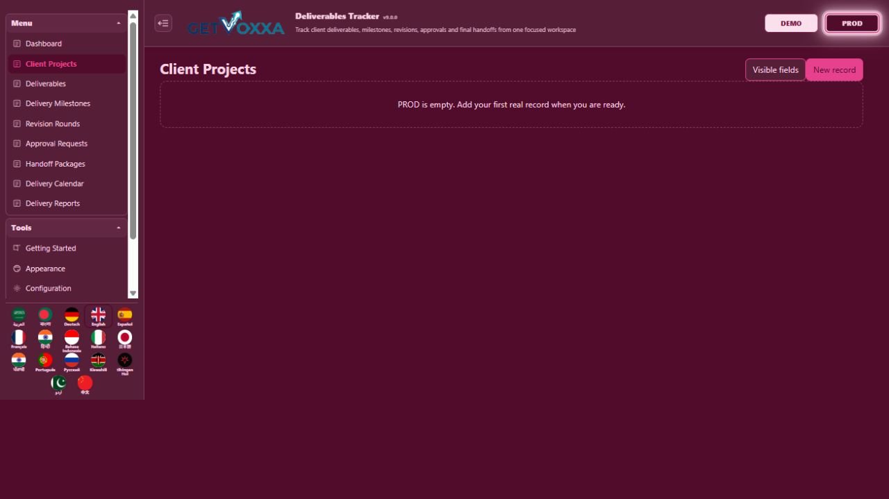 Screenshot — Deliverables Tracker v9.0.0