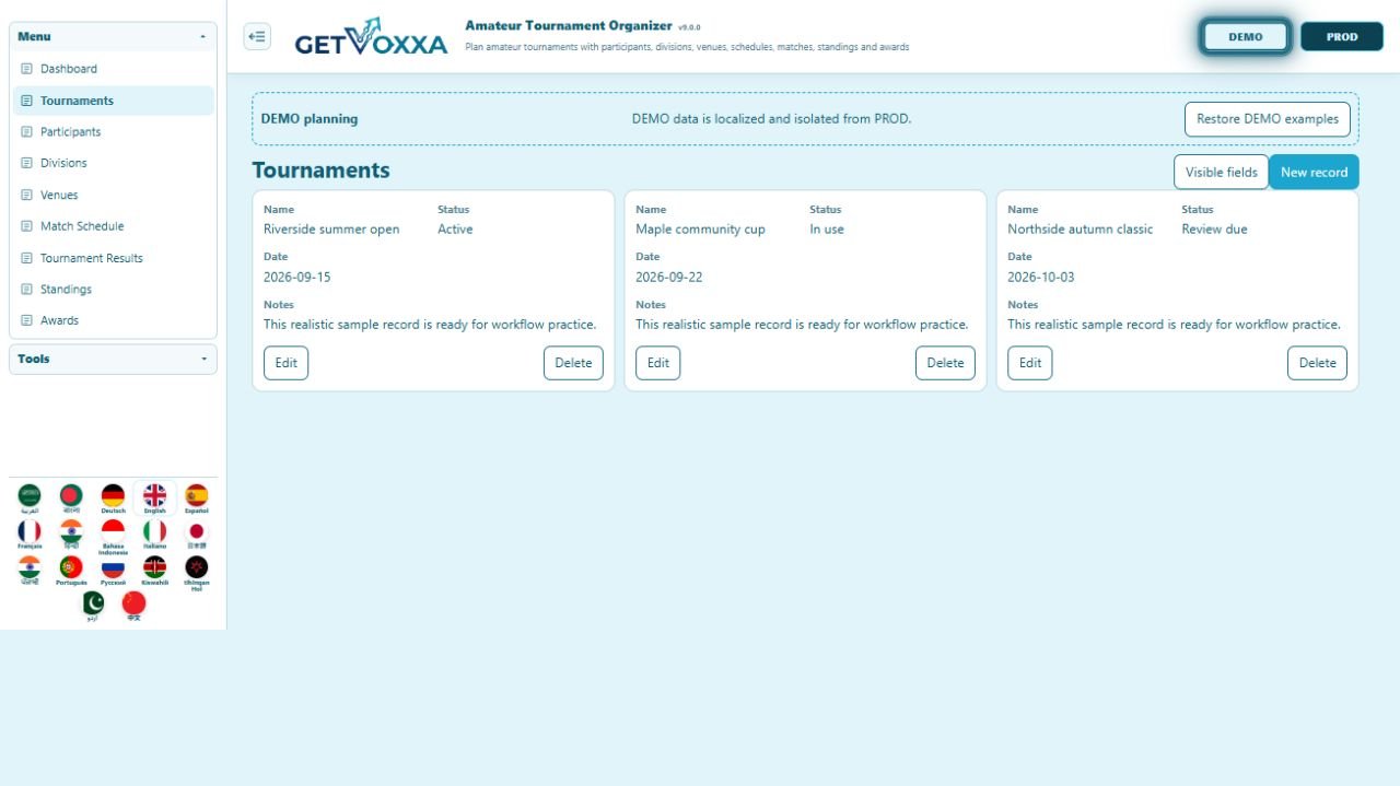 Screenshot — Amateur Tournament Organizer v9.0.0