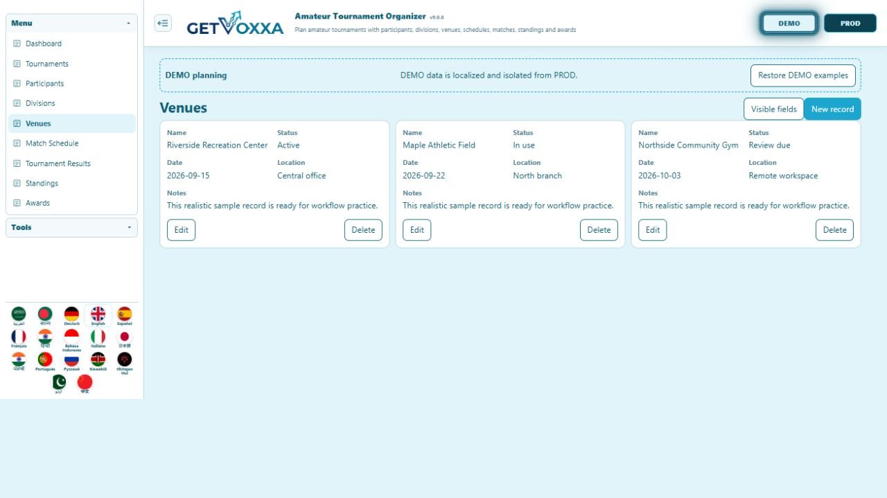 Screenshot — Amateur Tournament Organizer v9.0.0