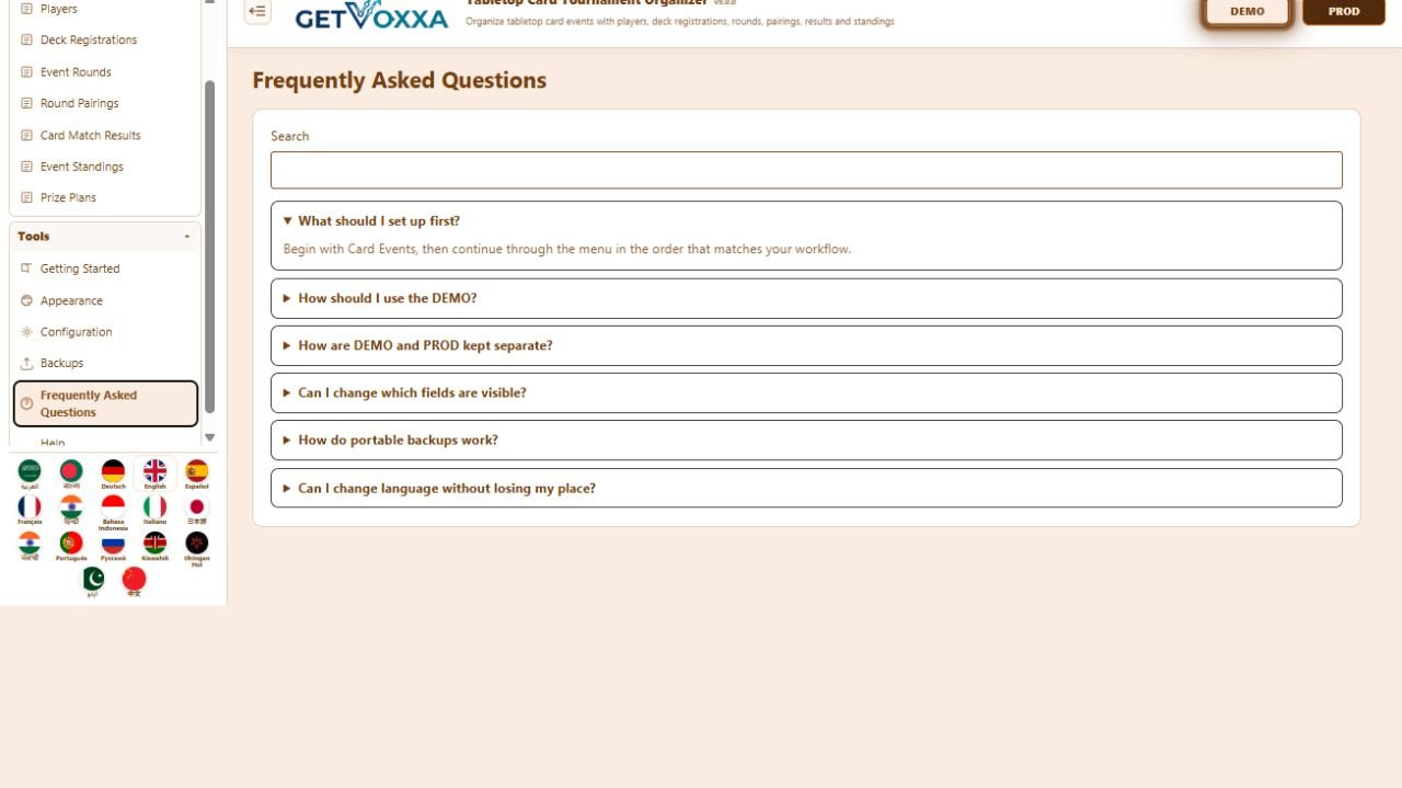 Screenshot — Card Game / TCG Tournament v9.0.0