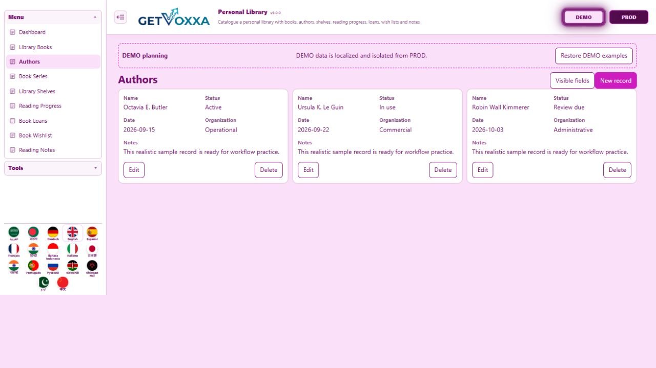 Screenshot — Personal Library v9.0.0