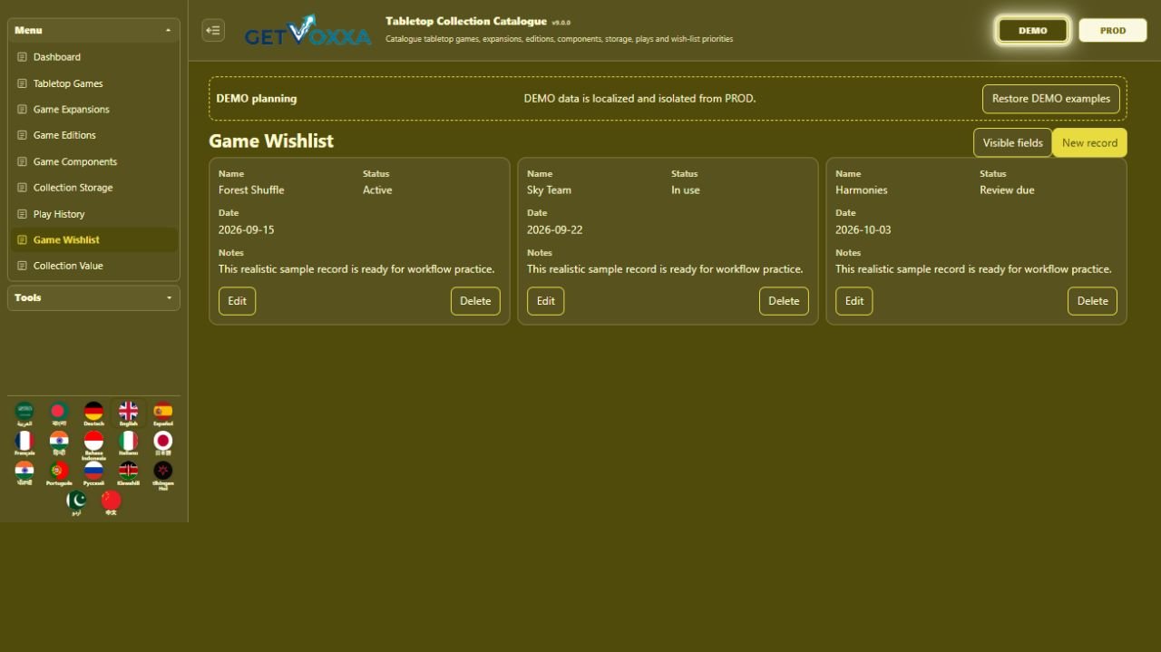 Captura de pantalla — Board Game Collection v9.0.0