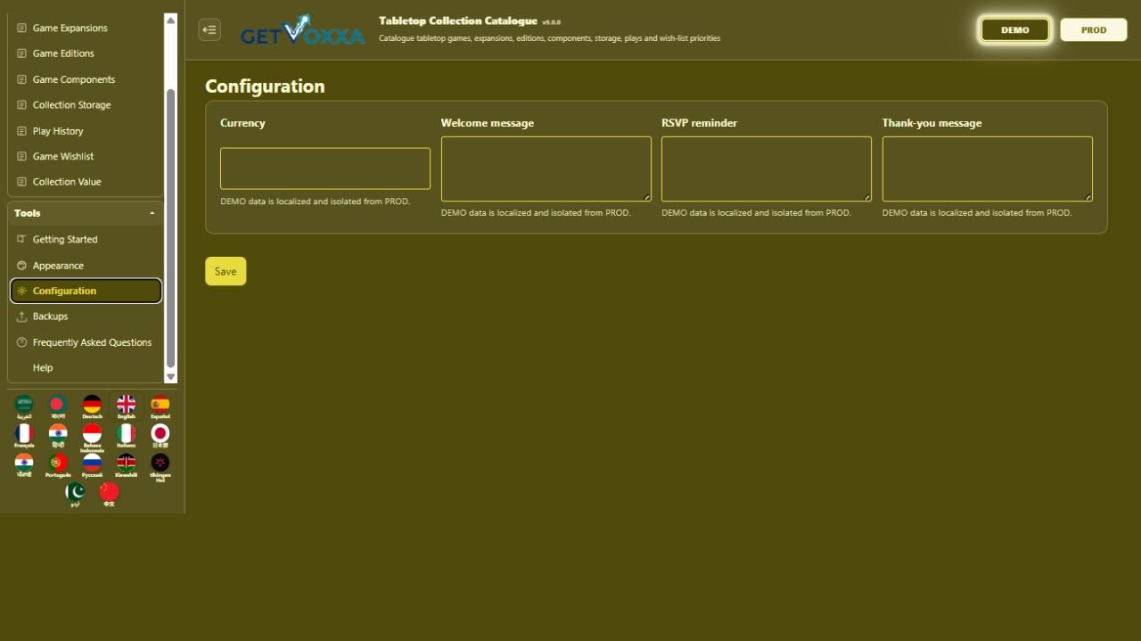 Captura de pantalla — Board Game Collection v9.0.0