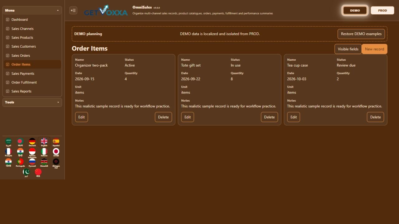 Screenshot — OmniSales v2.2.1