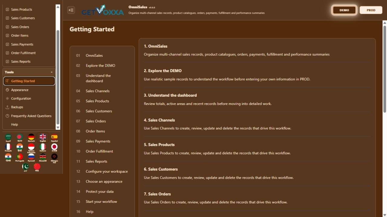 Screenshot — OmniSales v2.2.1