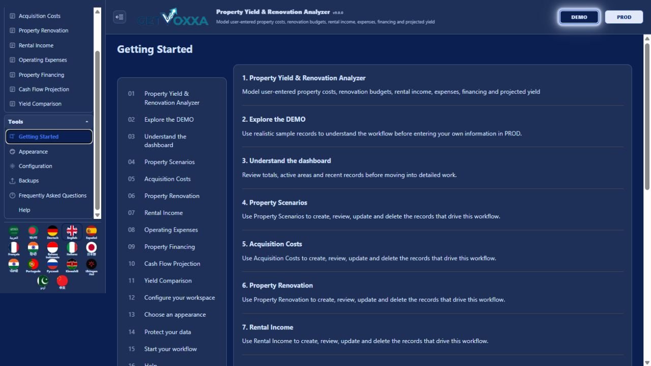Schermata — Real Estate Rental Yield & Flip Analyzer v1.0.0