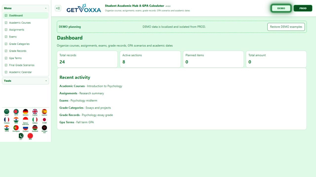 Student Academic Hub & GPA Calculator