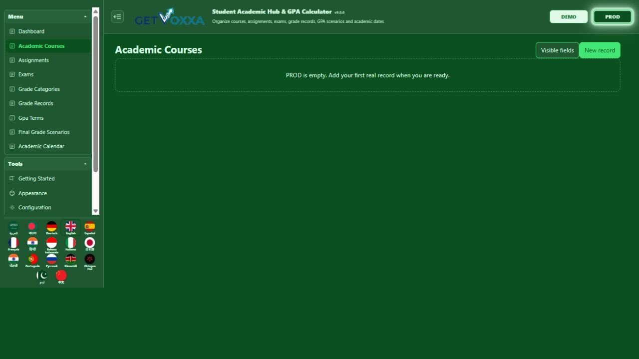 Screenshot — Student Academic Hub & GPA Calculator v1.0.0