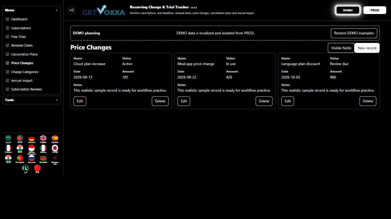 لقطة شاشة — Subscription Slasher & Trial Sentinel v1.0.0