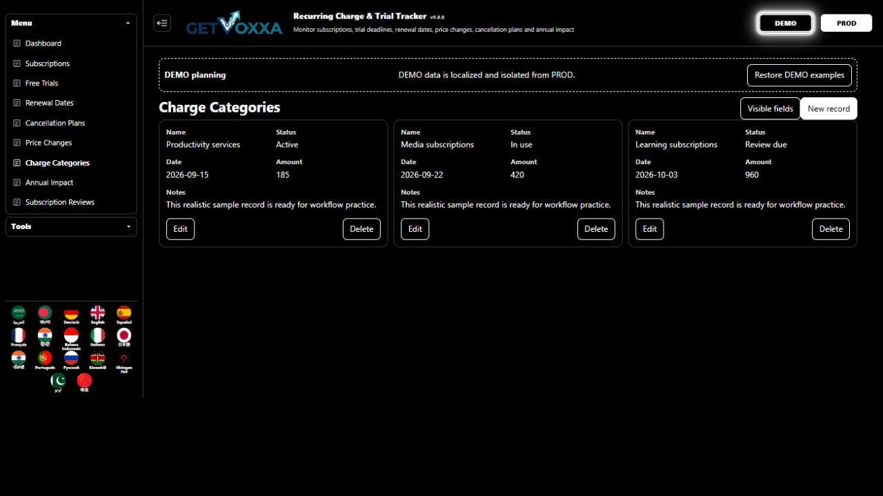 لقطة شاشة — Subscription Slasher & Trial Sentinel v1.0.0