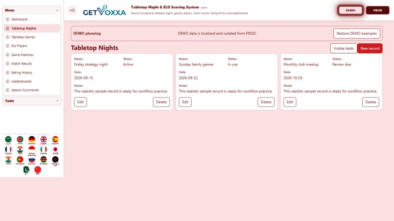 Screenshot — Board Game Night & ELO Scoring System v1.0.0