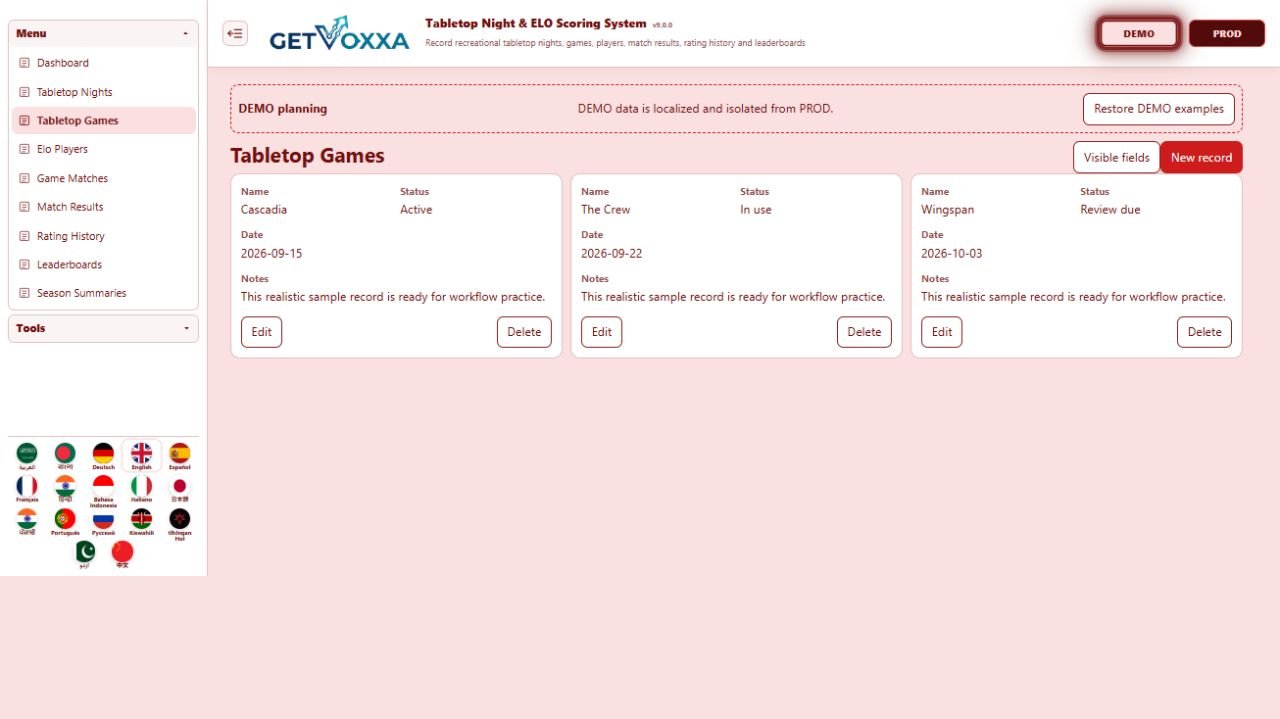 Screenshot — Board Game Night & ELO Scoring System v1.0.0