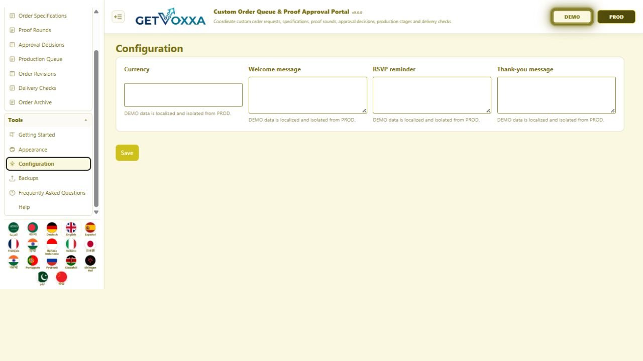 Screenshot — Custom Order Queue & Proof Approval Portal v1.0.0
