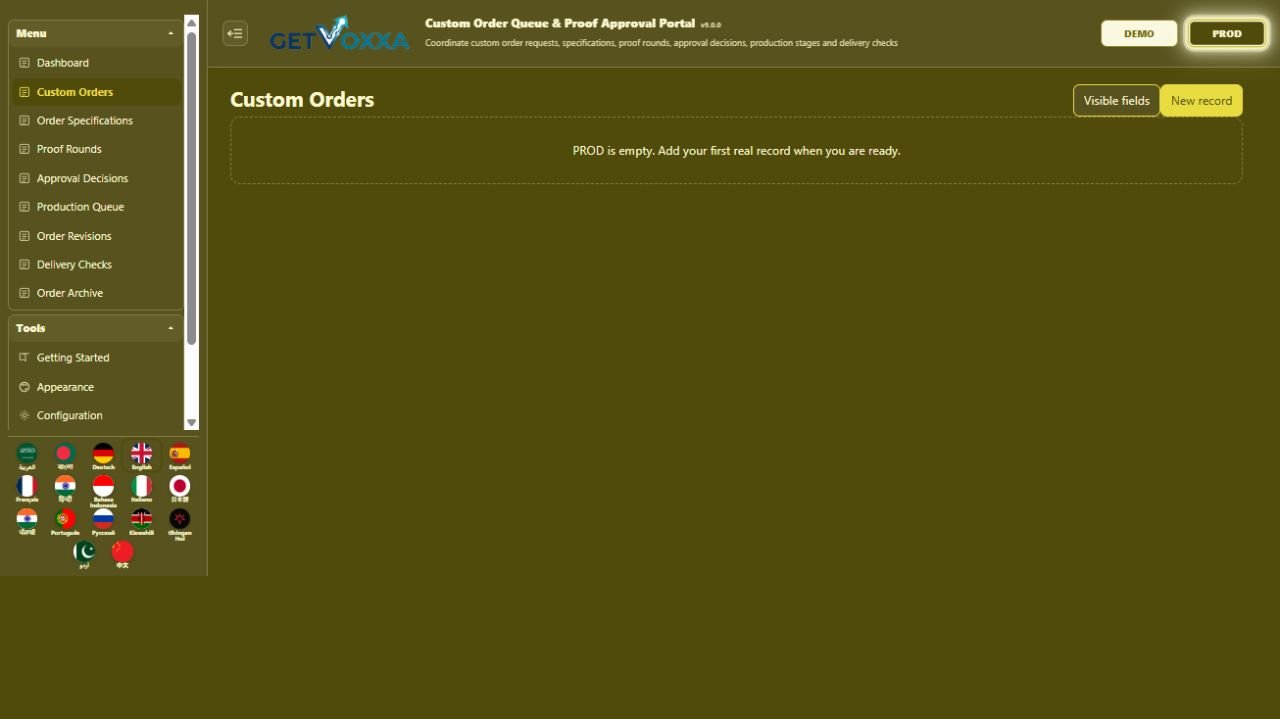 Screenshot — Custom Order Queue & Proof Approval Portal v1.0.0