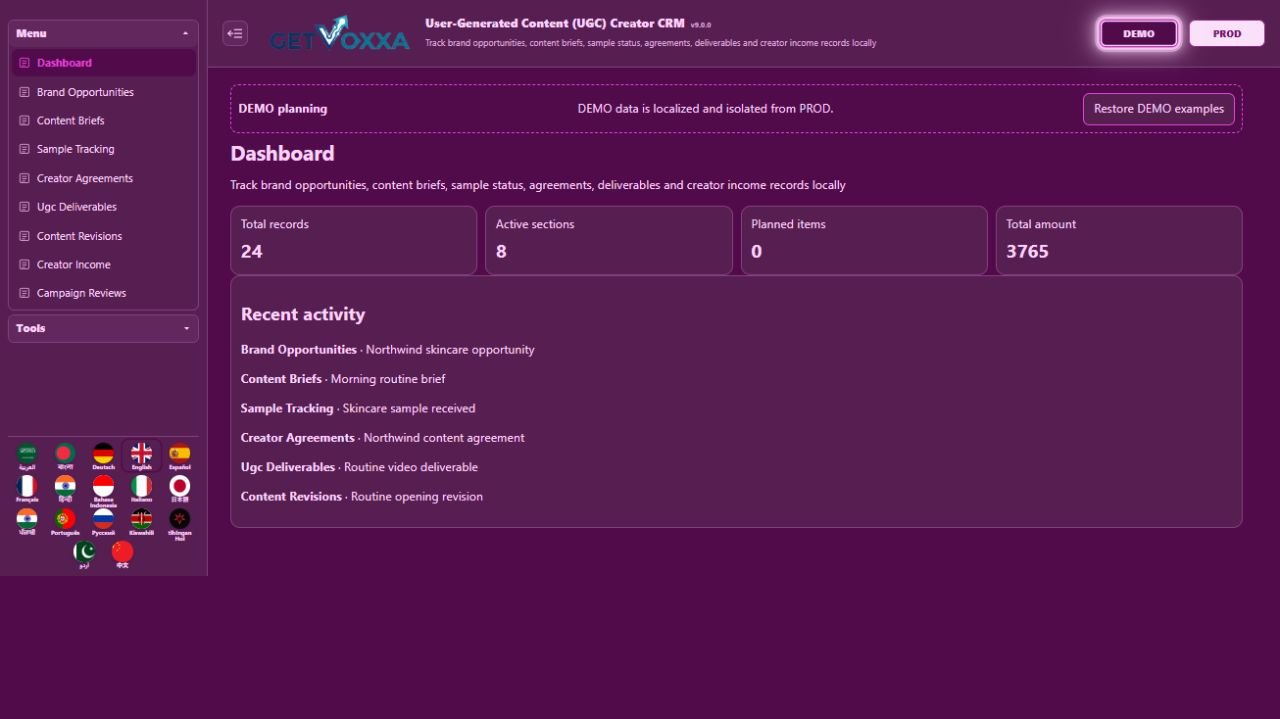 User-Generated Content (UGC) Creator CRM