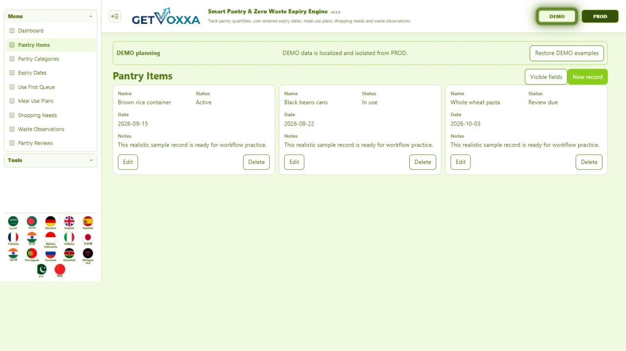Screenshot — Smart Pantry & Zero Waste Expiry Engine v1.0.0