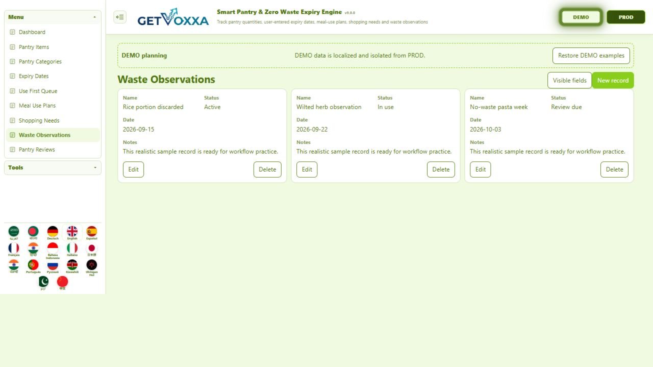 Screenshot — Smart Pantry & Zero Waste Expiry Engine v1.0.0