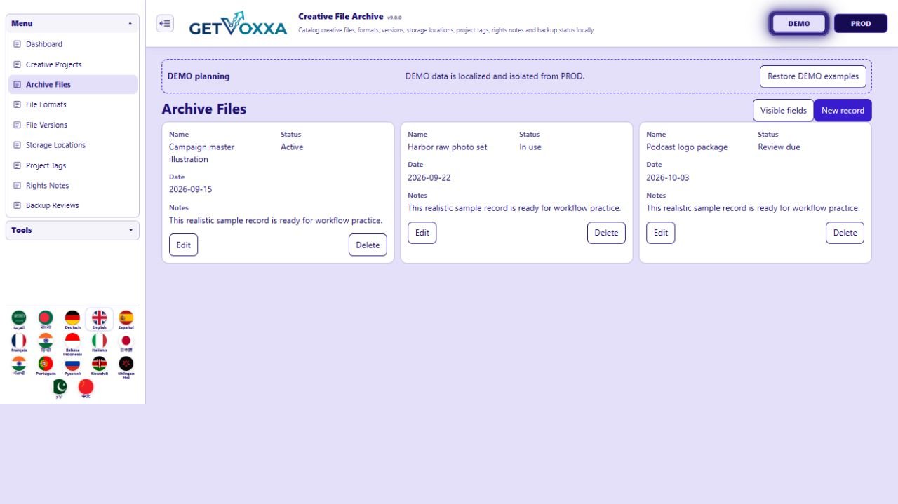 Screenshot — NFT & Digital Collectibles Asset Log v1.0.0