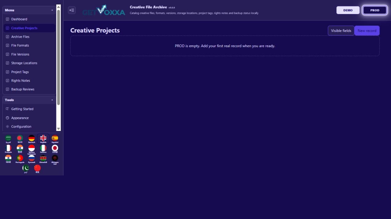 Screenshot — NFT & Digital Collectibles Asset Log v1.0.0
